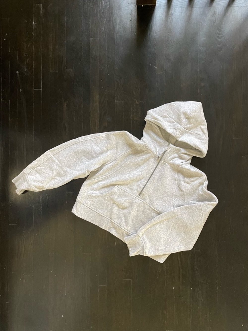 lululemon athletica Light Gray Half-Zip Hoodie
